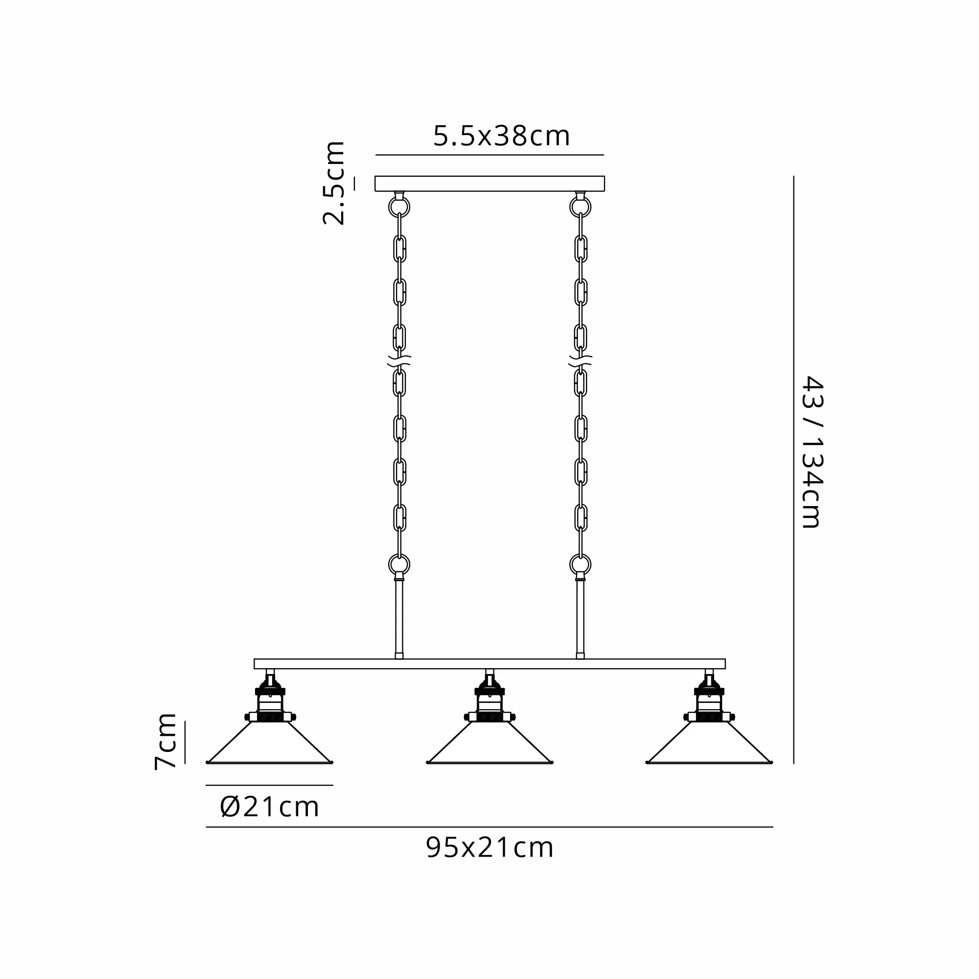 Damien-Satin Nickel Ceiling Lights Deco Linear Fittings